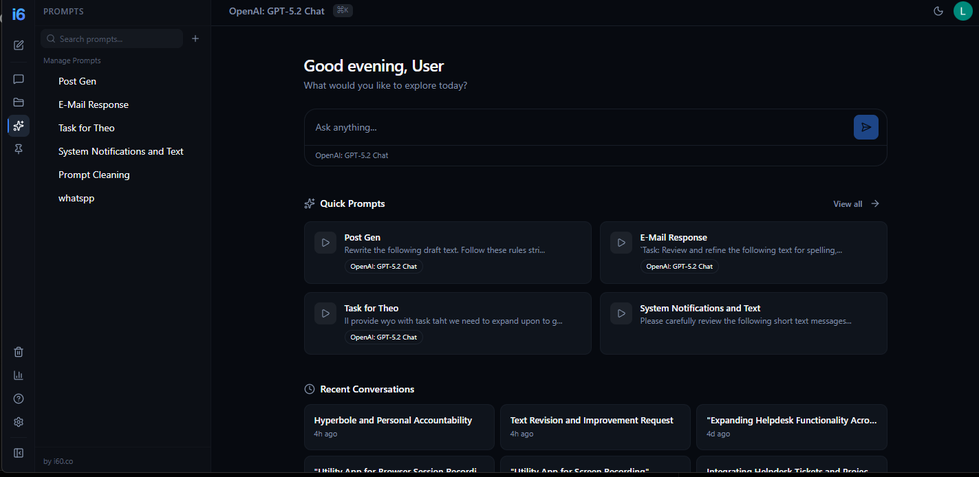 i6.chat interface